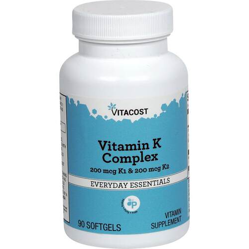 Vitacost,Vitamin K Complex with (200 mcg) K1 & (200 mcg) K2,