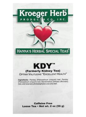 Kroeger Herb Co,Hanna's Herbal Special Teas, KDY, Caffeine F