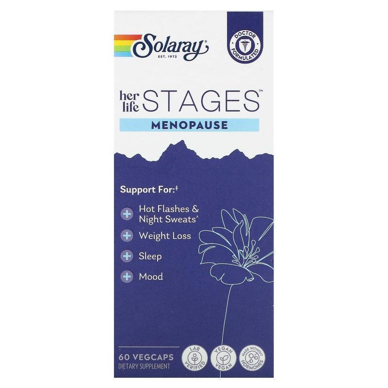 Solaray,Her Life Stages, Menopause, 60 Vegcaps