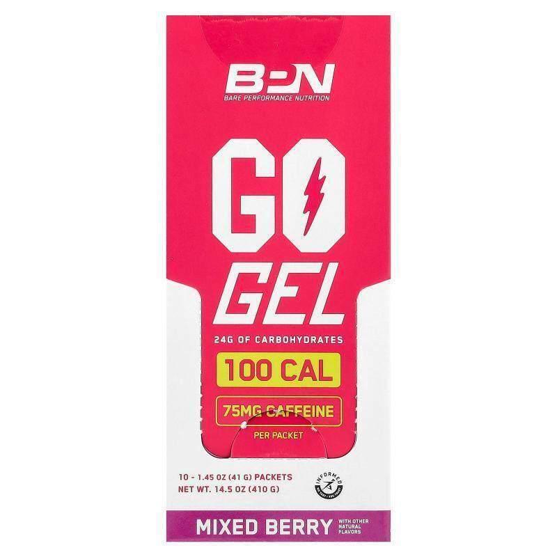 Bare Performance Nutrition,Go Gel, Mixed Berry, 10 Packets,图片