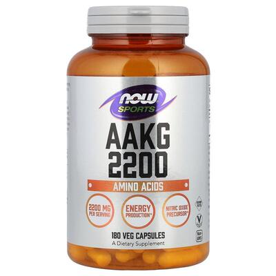 诺奥,AAKG 2200，2200 毫克，180 粒素食胶囊（每粒胶囊 550 毫克