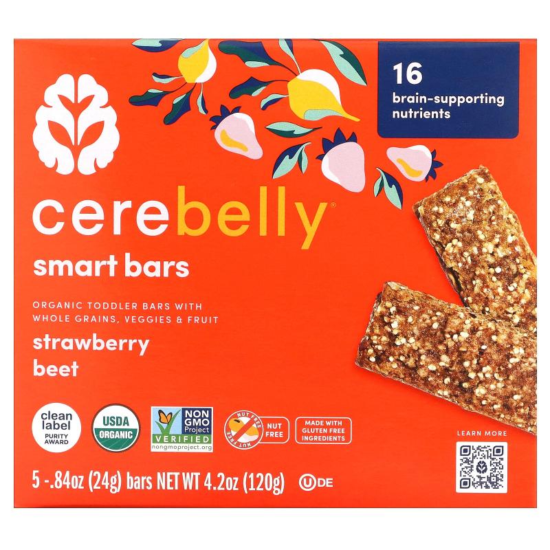 Cerebelly,Smart Bars, Organic Toddler Bars, Sweet Potato