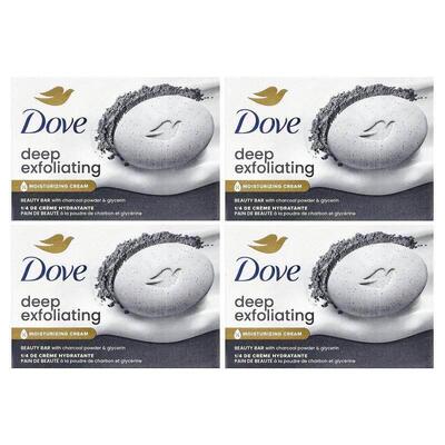 多芬,Deep Exfoliating Beauty Bar with Charcoal Powder &a