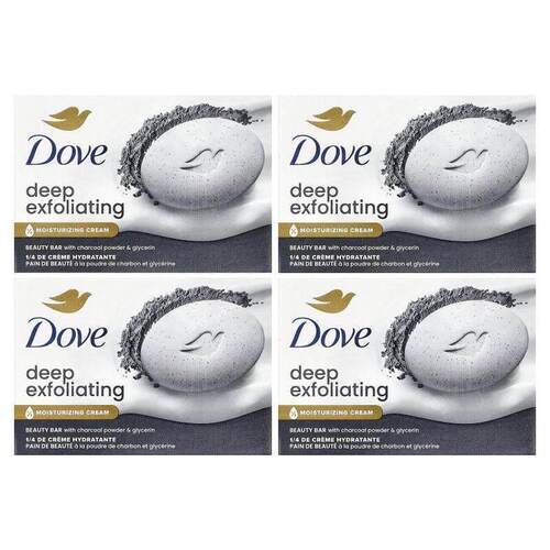 多芬,Deep Exfoliating Beauty Bar with Charcoal Powder &a