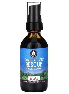 WishGarden Herbs,Kids, Digestive Rescue GI Normalizer, 2 fl