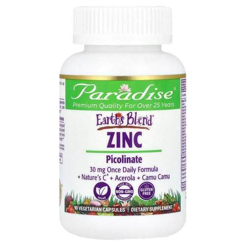Paradise Herbs,Earth's Blend，锌吡啶甲酸铬，90 粒素食胶囊