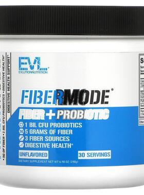 EVL,FiberMode，纤维 + 益生菌，原味，6.98 盎司（198 克）