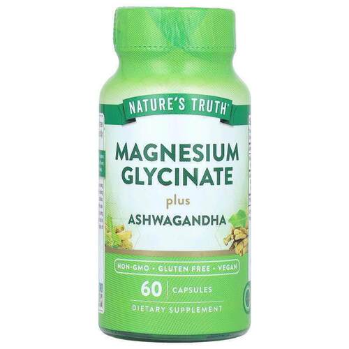 Nature's Truth,Magnesium Glycinate Plus Ashwagandha, 60 Caps