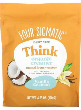 Four Sigmatic,有机奶精，香草椰子，4.23 盎司（120 克）