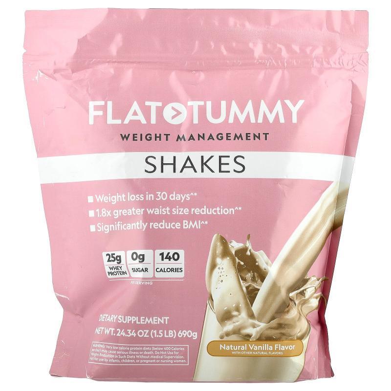 Flat Tummy,Shakes, Vanilla, 1.5 lb (690 g)