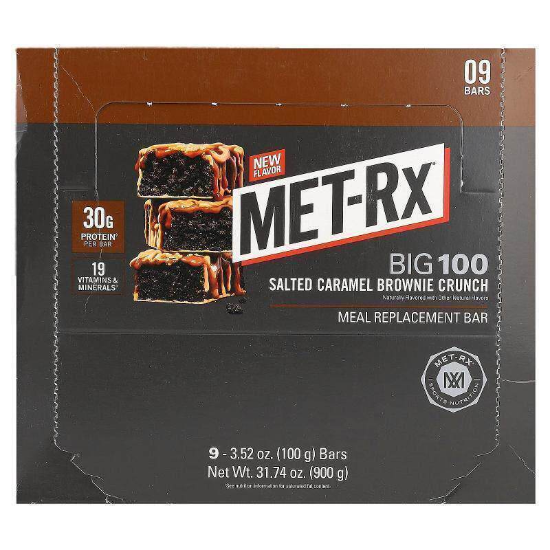 美瑞克斯,Big 100, Meal Replacement Bar, Salted Caramel Brown