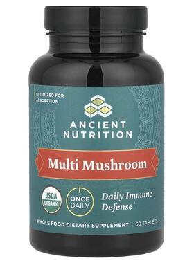 Dr. Axe / Ancient Nutrition,Multi Mushroom，每日机体抵抗防御