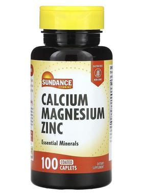 Sundance,Calcium, Magnesium, Zinc, 100 Coated Caplets
