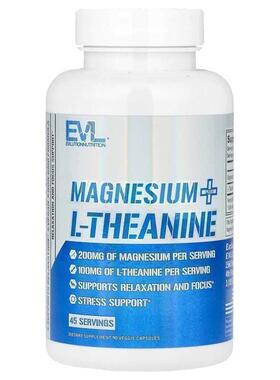 EVL,Magnesium Plus L-Theanine , 90 Veggie Capsules