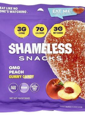 Shameless Snacks,Gummy Candy, OMG Peach, 1.8 oz (50 g)