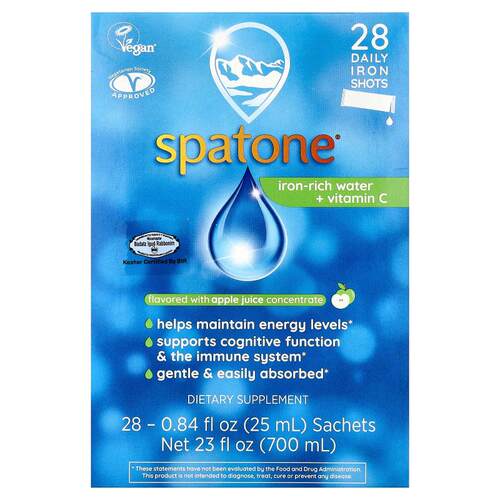 贝曲,Spatone®, Iron Rich Water + Vitamin C, Apple Juice Conc