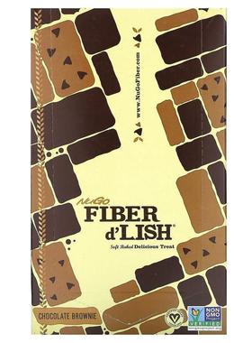 NuGo Nutrition,Fiber d'Lish, Chocolate Brownie, 16 Bars, 1.6