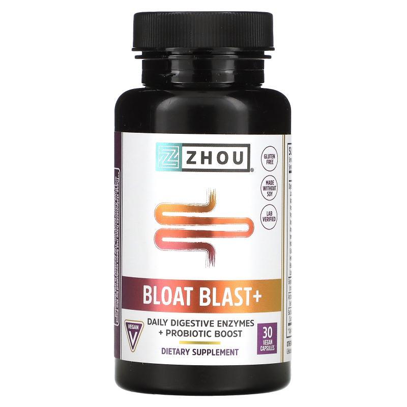 Zhou Nutrition,Bloat Blast+，30粒全素胶囊