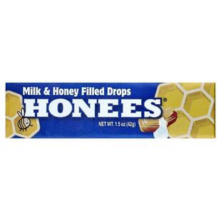 意大利Honees,Milk &amp; Honey Filled Drops, 1.5 oz (42 g