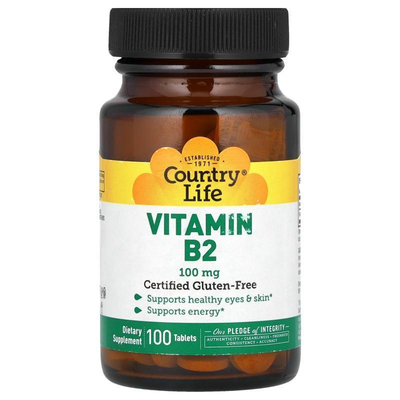 乡村生活,Vitamin B2, 100 mg, 100 Tablets