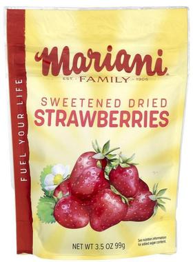 Mariani Dried Fruit,Sweetened Dried Strawberries, 3.5 oz (99