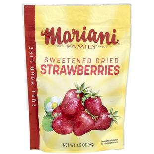 Mariani Dried Fruit,Sweetened Dried Strawberries, 3.5 oz (99