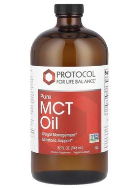 Protocol for Life Balance,全MCT中链甘油三酯油，32液体盎司（9