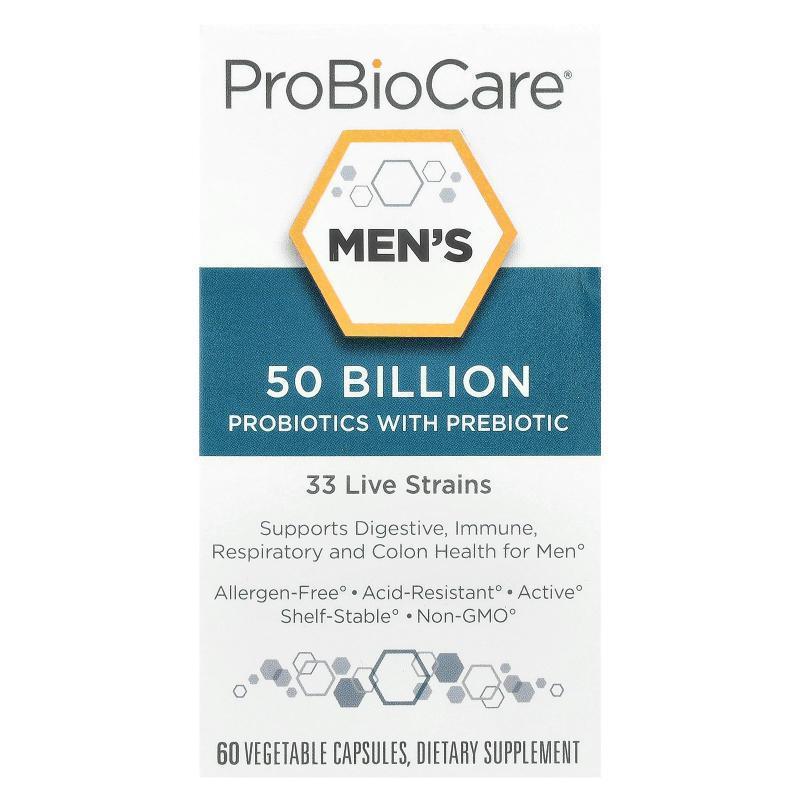 ProBioCare,男性益生菌（含益生元），500 亿，60 粒素食胶囊