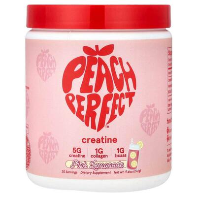Peach Perfect,Creatine, Pink Lemonade, 9.6 oz (272 g)