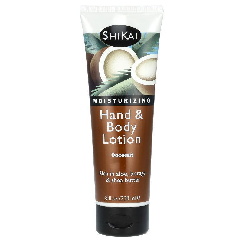 莳开,Hand &amp;amp;amp; Body Lotion, Coconut, 8 fl oz (2