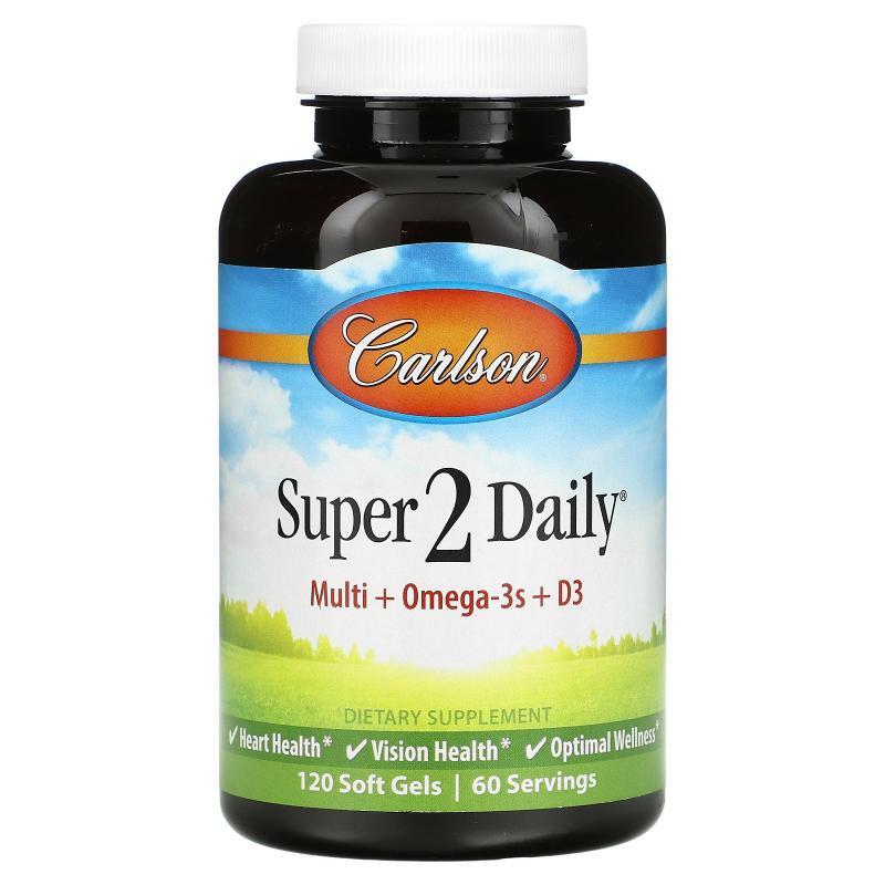 Carlson,Super 2 Daily, 60 Soft Gels