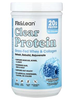 Fit & Lean,Clear Protein, Blue Raspberry, 1.04 lbs (474 g)