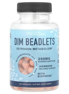 SMNutrition,DIM Beadlets With BioPerine®, 60 Capsules