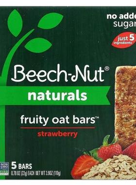 Beech-Nut,Naturals，水果燕麦棒，12 个月以上，草莓味