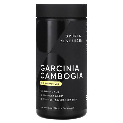 Sports Research,Garcinia Cambogia, With Coconut Oil, 500 mg,