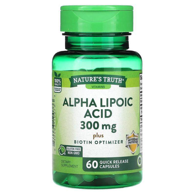 Nature's Truth,Vitamins, Alpha Lipoic Acid, 300 mg, 60 Quick