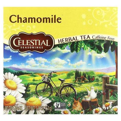 斯乐,Herbal Tea, Chamomile, Caffeine Free, 40 Tea Bags 1.8 o