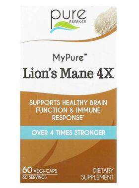 Pure Essence,My Pure, Lion's Mane 4X, 30 Vegi-Caps