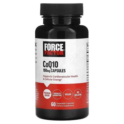 Force Factor,CoQ10, 100 mg, 60 Vegetable Capsules
