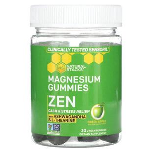 Natural Stacks,Magnesium Gummies, Zen, Green Apple