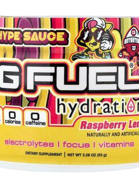 GFUEL,Hype Sauce，补水，树莓柠檬水味，3.28 盎司（93 克）
