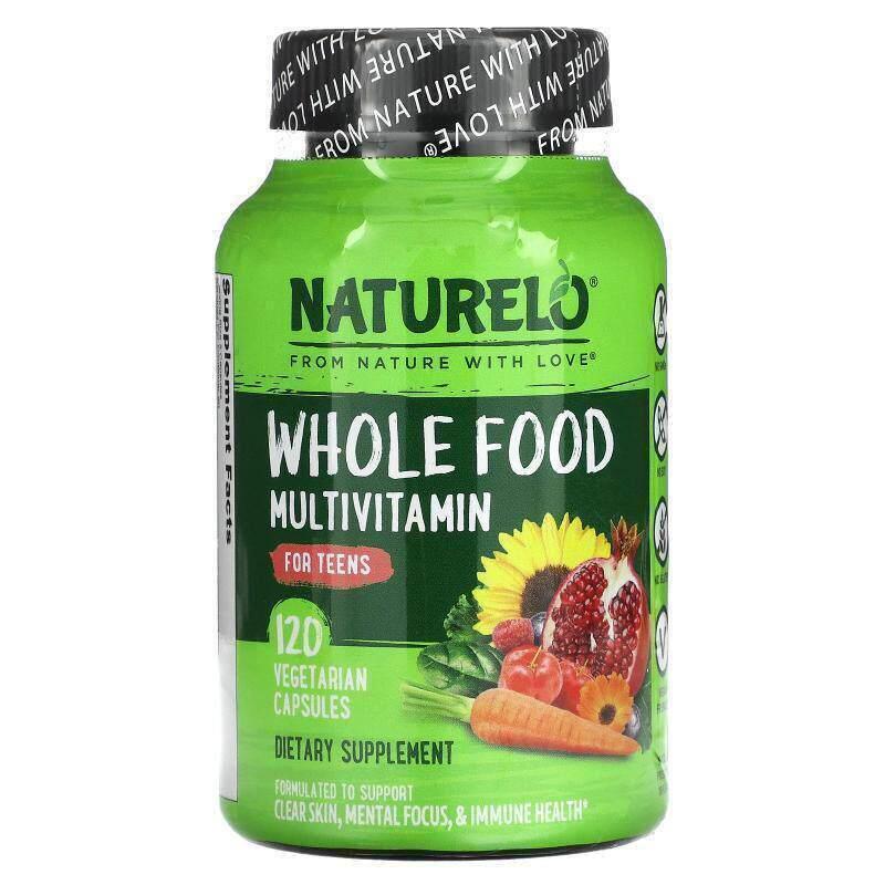 NATURELO青少年专用全食多维生素矿物质含叶黄素膳食补剂青少年发