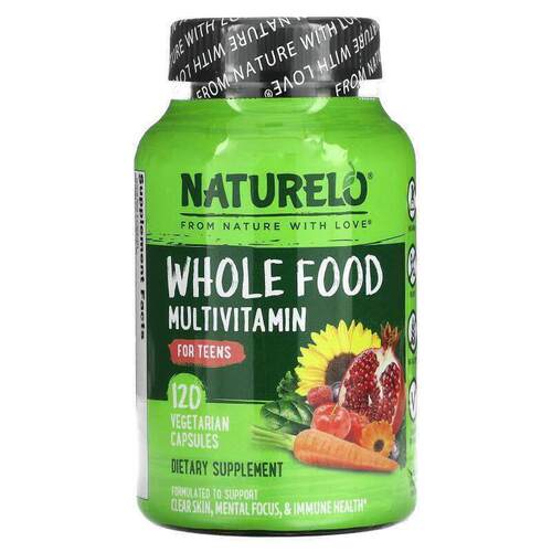 NATURELO青少年专用全食多维生素矿物质含叶黄素膳食补剂青少年发