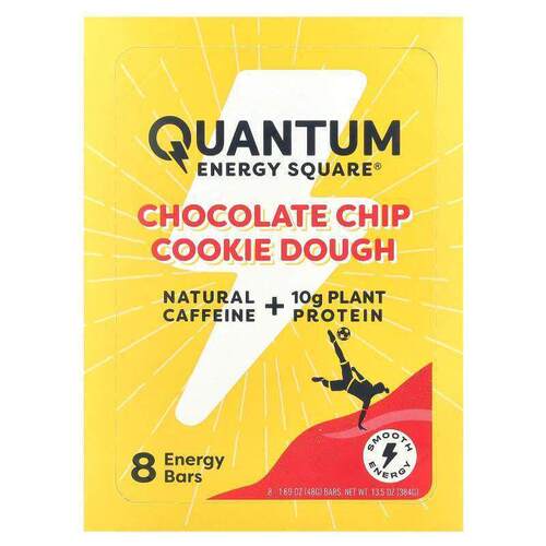 QUANTUM ENERGY SQUARE,Energy Square®，巧克力碎曲奇面团，8 根