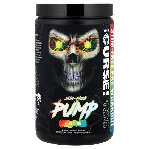JNX Sports,Stim-Free Pump, Pre-Workout, Sour Candy, 20.4 oz