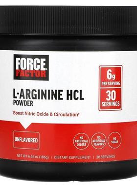 Force Factor,L-Arginine HCL Powder, Unflavored, 6.56 oz (186