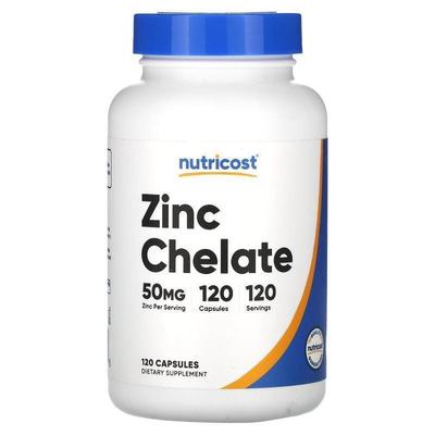 Nutricost,Zinc Chelate, 50 mg, 120 Capsules