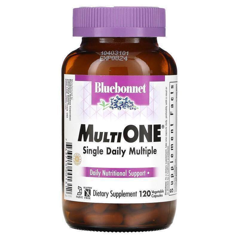 Bluebonnet Nutrition,MultiOne 每天一粒复合营养素食胶囊,120