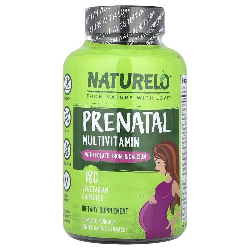 NATURELO,产前多维生素，180 粒素食胶囊