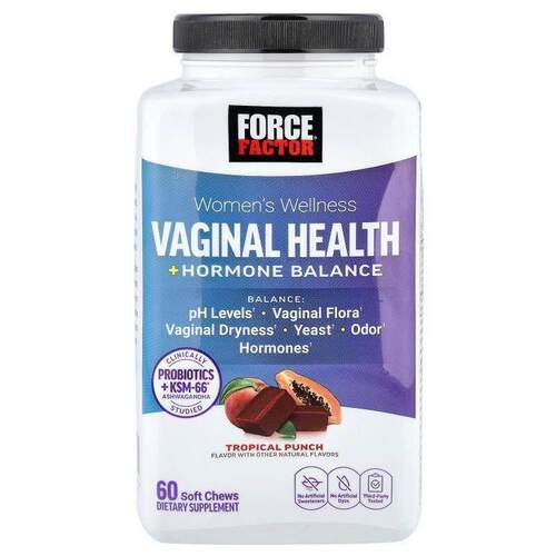 Force Factor,女性健康，激素平衡，热带冲击，60软咀嚼